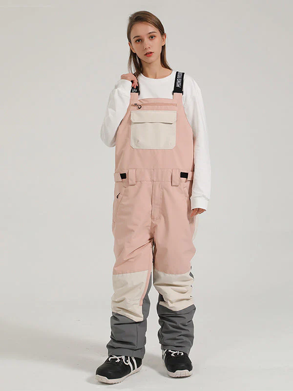 Women's Gsou Snow Mountain Discover Colorblock Ski Bibs Pants - Image 14