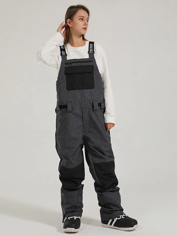 Women's Gsou Snow Mountain Discover Colorblock Ski Bibs Pants - Image 3