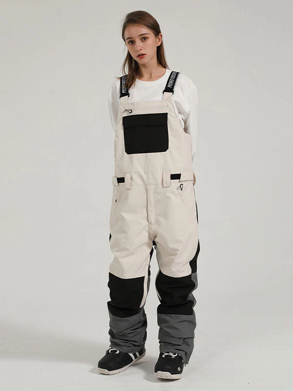 Women's Gsou Snow Mountain Discover Colorblock Snow Bibs Pants - Image 3