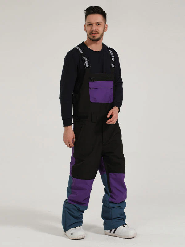 Women's Gsou Snow Mountain Discover Colorblock Snow Bibs Pants - Image 6