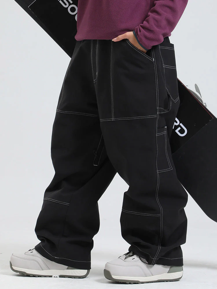 Women's Gsou Snow Mountain Freerider Freestyle Baggy Snowboard Pants - Image 5