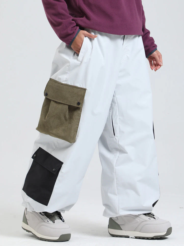 Women's Gsou Snow Powder Chaser Oversized Baggy Snowboard Pants - Image 2