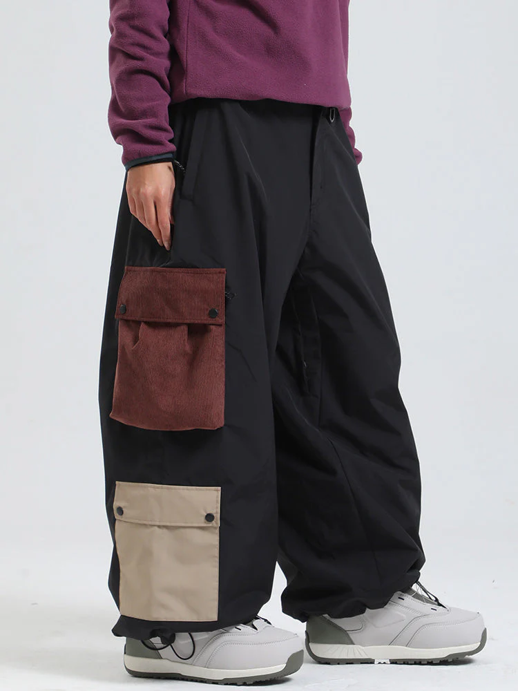 Women's Gsou Snow Powder Chaser Oversized Baggy Snowboard Pants - Image 5