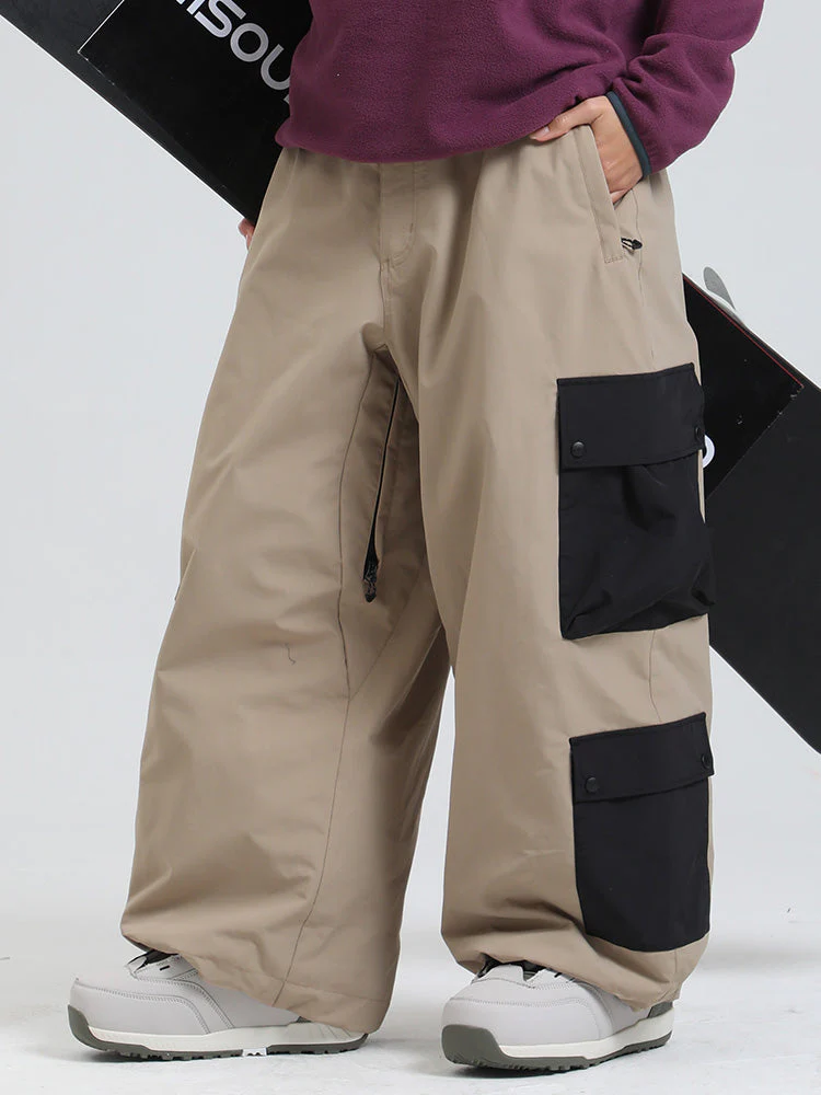 Women's Gsou Snow Powder Chaser Oversized Baggy Snowboard Pants - Image 7