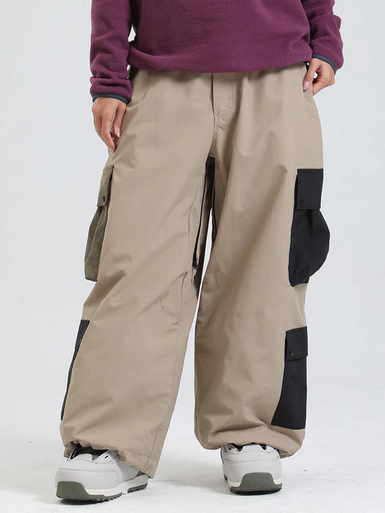 Women's Gsou Snow Powder Chaser Oversized Baggy Snowboard Pants - Image 9