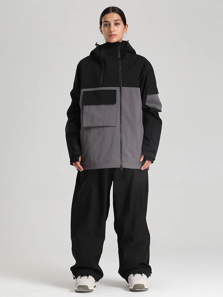 Women's Gsou Snow Terrain Flow FlexZip Hybrid Cargo Snowboard Suits - Image 10