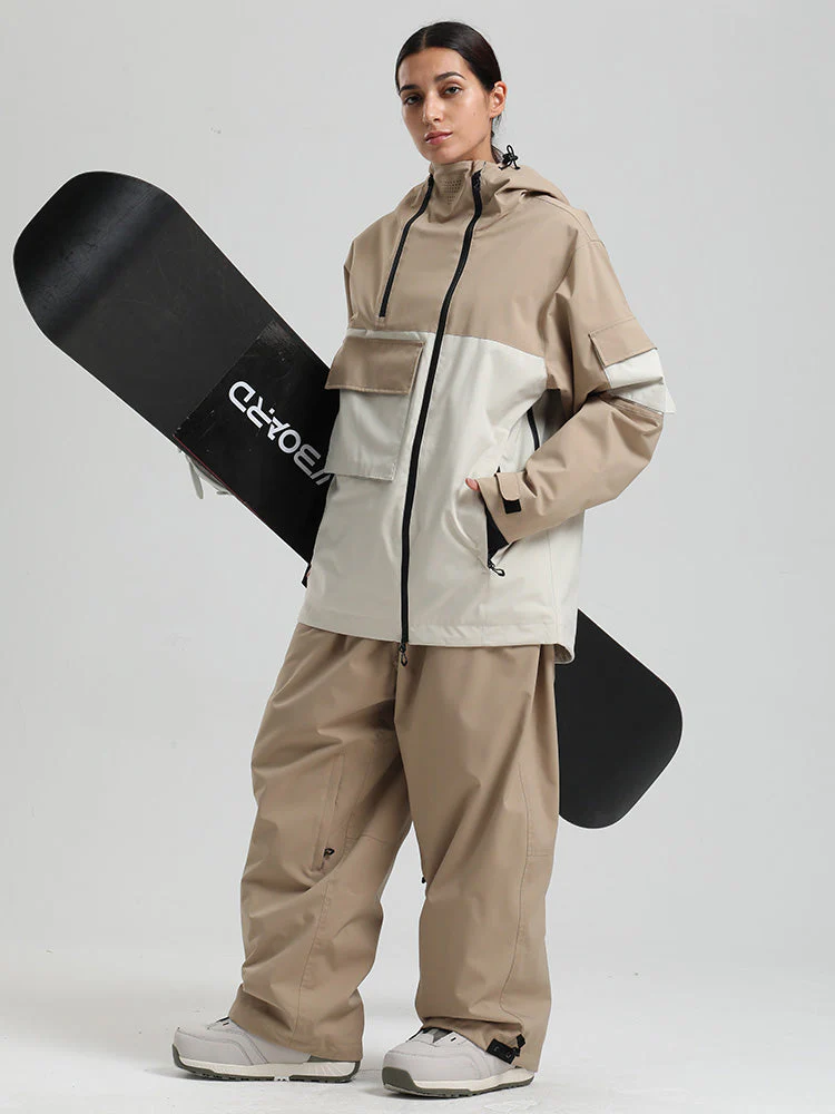 Women's Gsou Snow Terrain Flow FlexZip Hybrid Cargo Snowboard Suits - Image 12