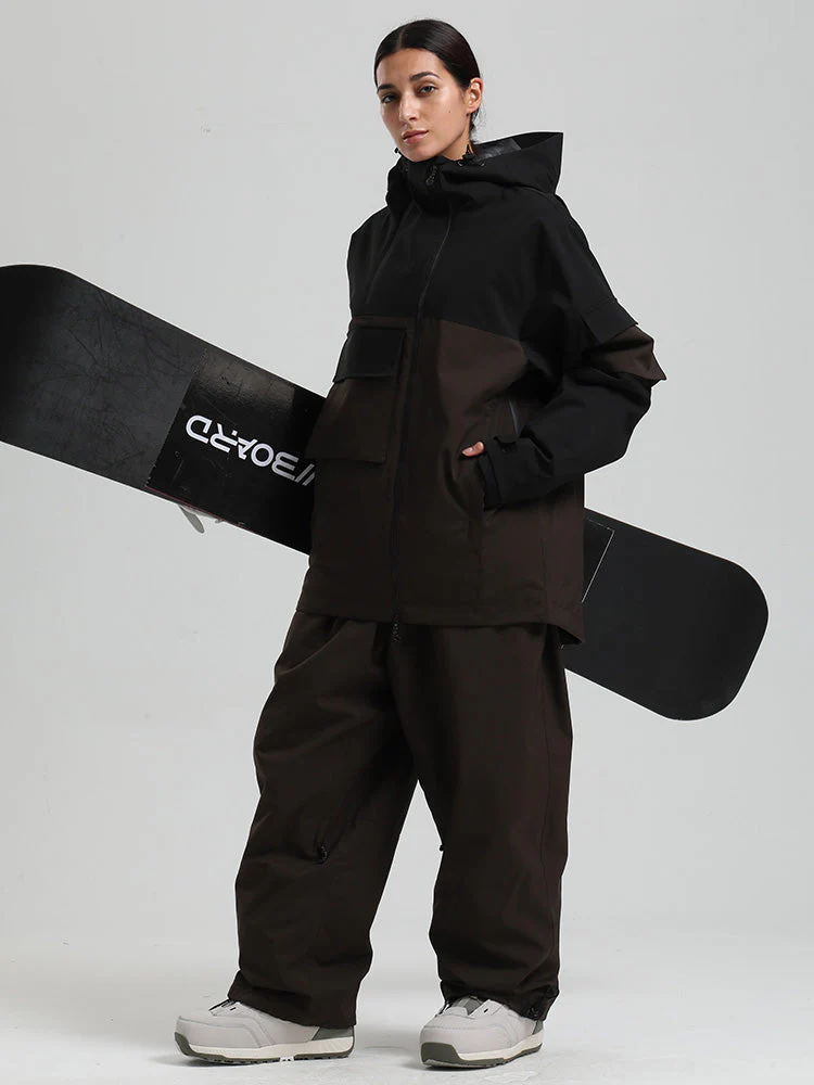 Women's Gsou Snow Terrain Flow FlexZip Hybrid Cargo Snowboard Suits - Image 16
