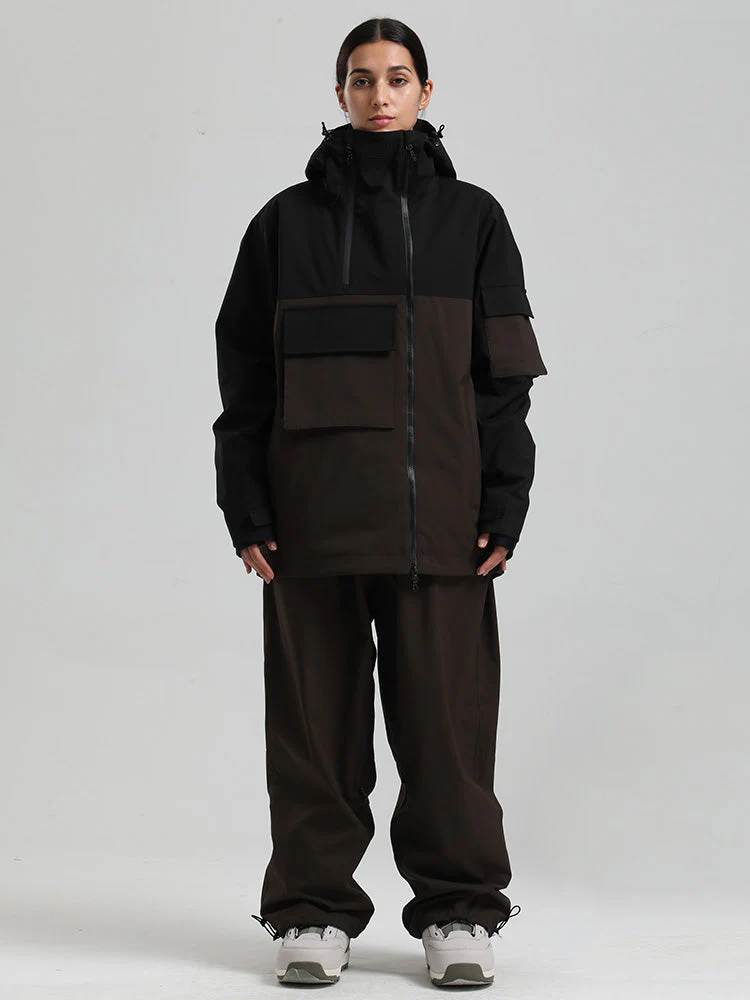 Women's Gsou Snow Terrain Flow FlexZip Hybrid Cargo Snowboard Suits - Image 17