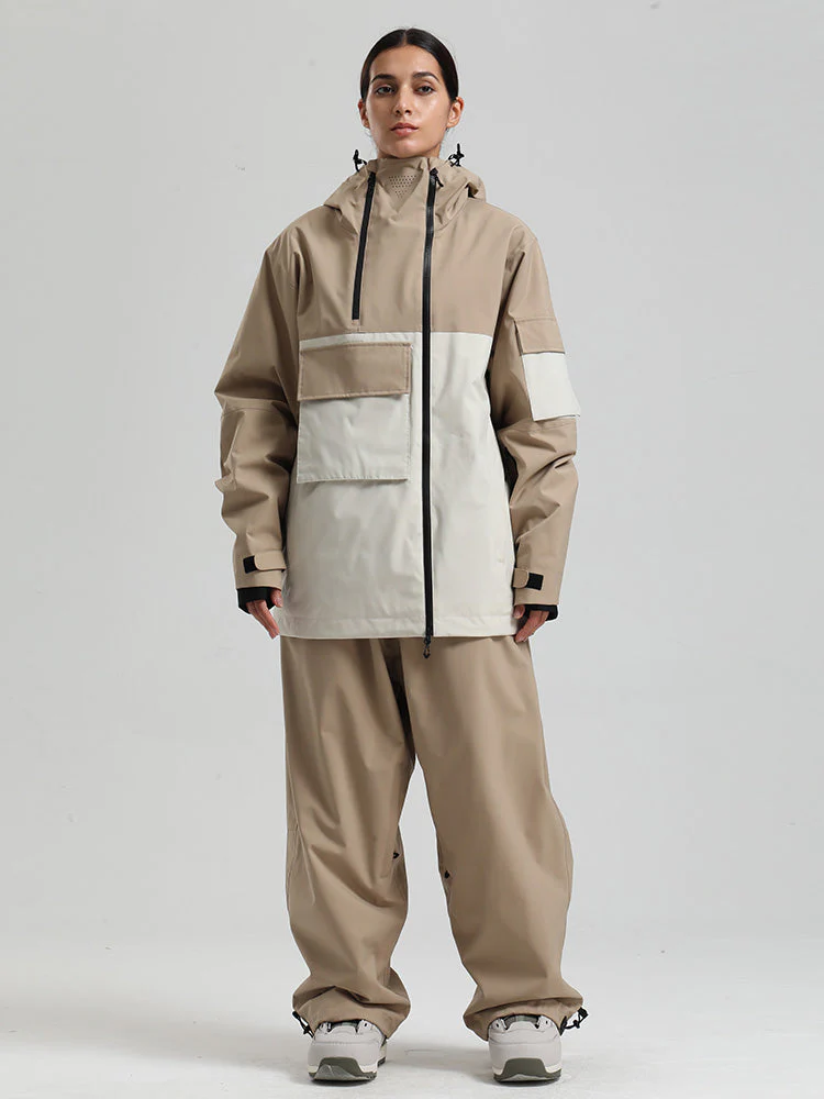Women's Gsou Snow Terrain Flow FlexZip Hybrid Cargo Snowboard Suits - Image 18