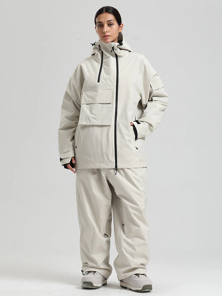 Women's Gsou Snow Terrain Flow FlexZip Hybrid Cargo Snowboard Suits - Image 2