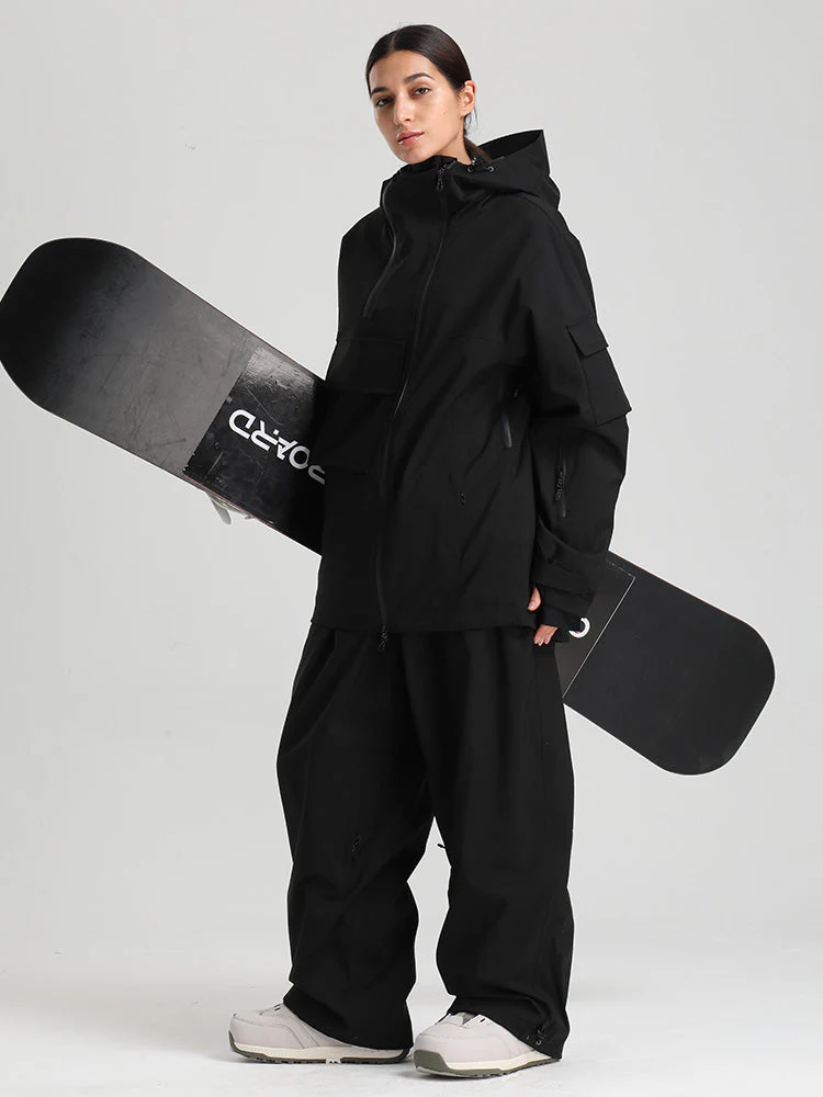 Women's Gsou Snow Terrain Flow FlexZip Hybrid Cargo Snowboard Suits - Image 20
