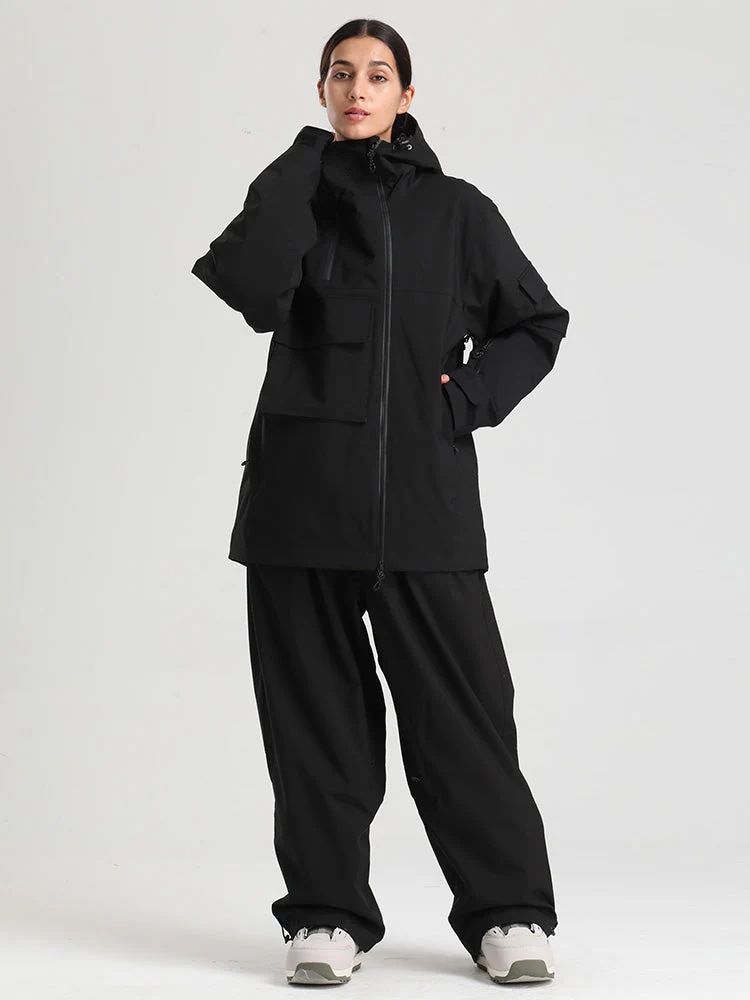 Women's Gsou Snow Terrain Flow FlexZip Hybrid Cargo Snowboard Suits - Image 21