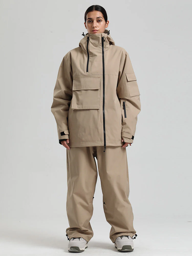 Women's Gsou Snow Terrain Flow FlexZip Hybrid Cargo Snowboard Suits - Image 24