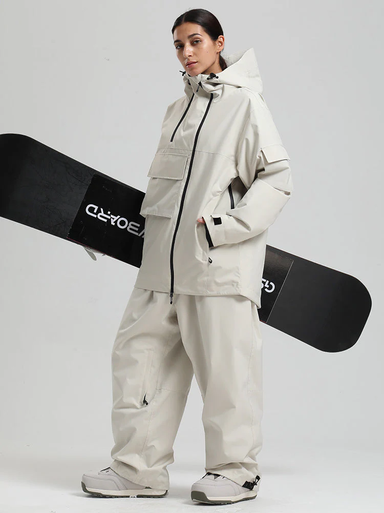 Women's Gsou Snow Terrain Flow FlexZip Hybrid Cargo Snowboard Suits - Image 3