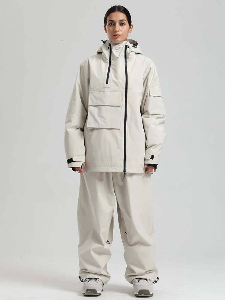 Women's Gsou Snow Terrain Flow FlexZip Hybrid Cargo Snowboard Suits - Image 4