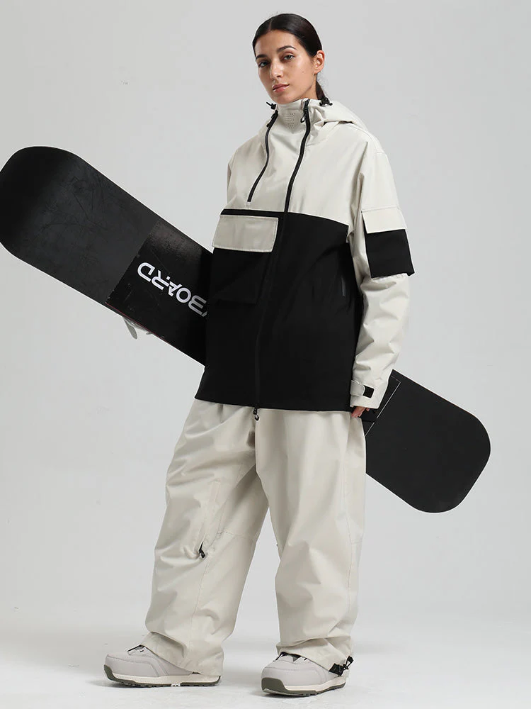 Women's Gsou Snow Terrain Flow FlexZip Hybrid Cargo Snowboard Suits - Image 6