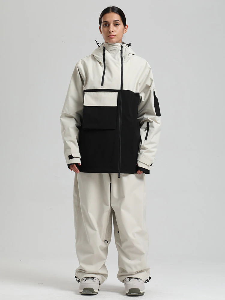 Women's Gsou Snow Terrain Flow FlexZip Hybrid Cargo Snowboard Suits - Image 7