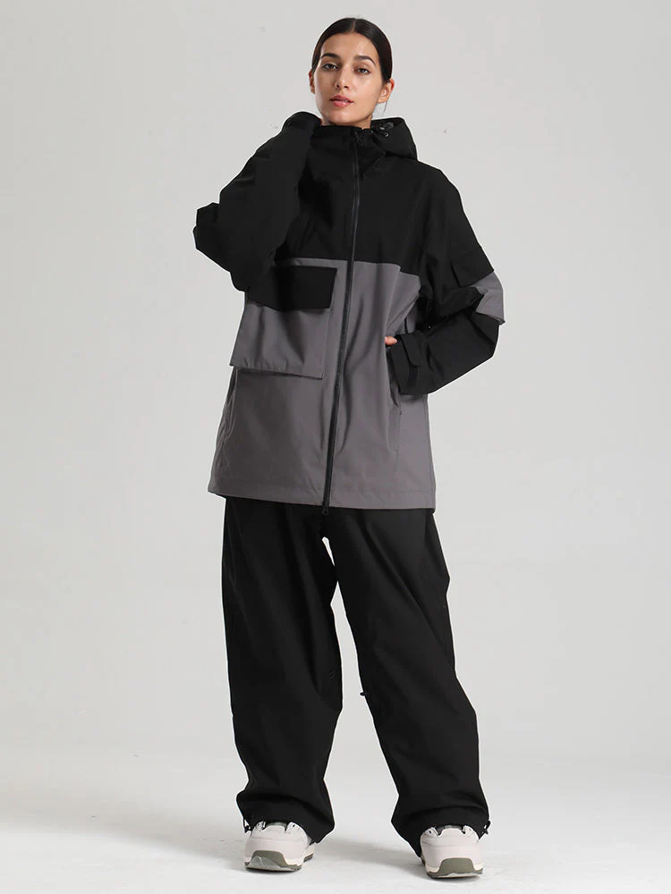 Women's Gsou Snow Terrain Flow FlexZip Hybrid Cargo Snowboard Suits - Image 8