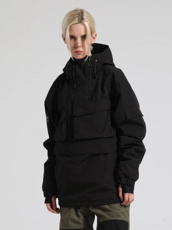 Women's Gsou Snow Winter Action Anorak Cargo Snowboard Jacket - Image 10