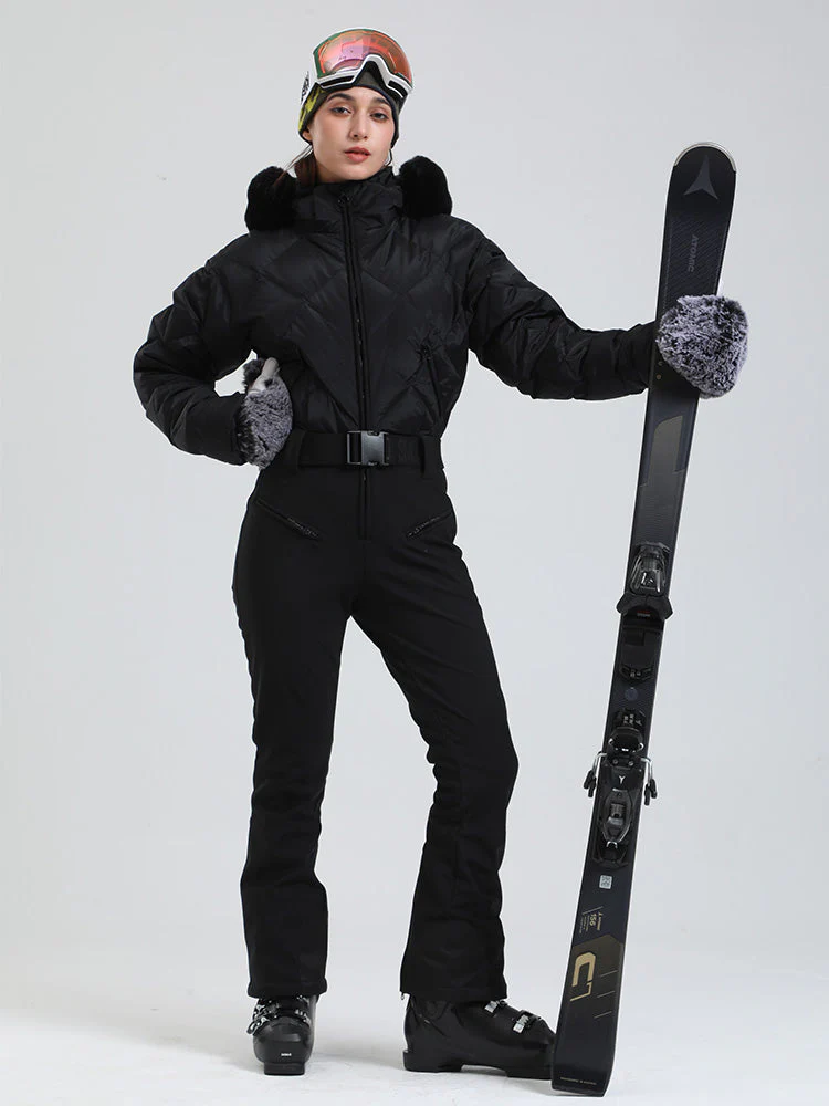 Women's Arctic Vogue DownTop Fleece-Lined Mountain Chic Ski Jumpsuit - Image 7