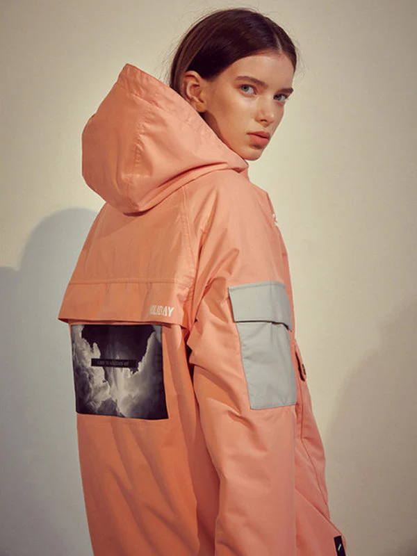 Women's Holiday Forever Young Cargo Anorak Snow Jacket - Image 4