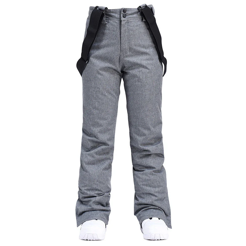 Women's Insulated Mountains Aurora White Winter Snow Pants Ski Bibs - Image 7