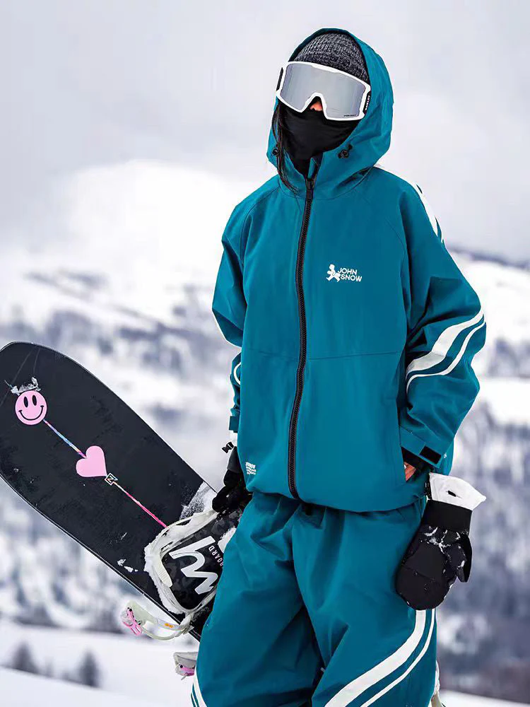 Women's John Snow Freestyle Side Panel Stripes Two Pieces Baggy Snowsuit - Image 2