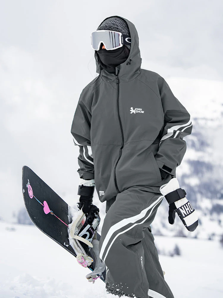 Women's John Snow Freestyle Side Panel Stripes Two Pieces Baggy Snowsuit - Image 5