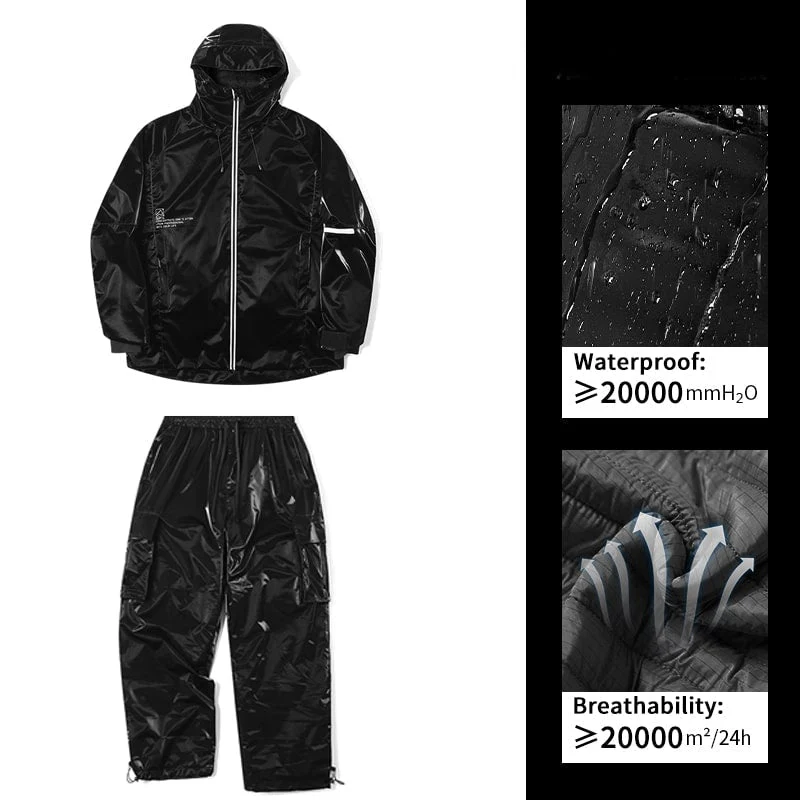 Women's Mountain Beast Black Paint Graphene 3L Snowsuit Sets - Image 4