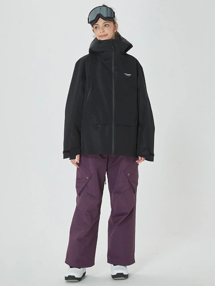 Women's Mountain Breaker Anorak Jacket with Swag Cargo Snowboard Pants - Image 17