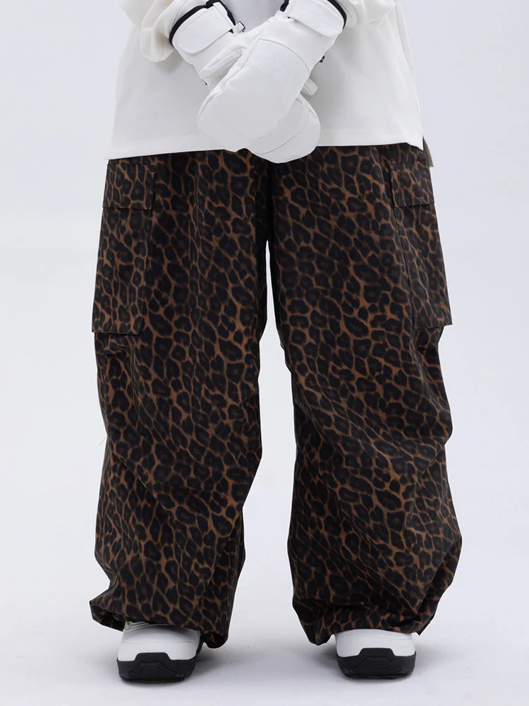 Women's Mountain Chill Freestyle Prime Baggy Leopard Snowboard Pants - Image 14