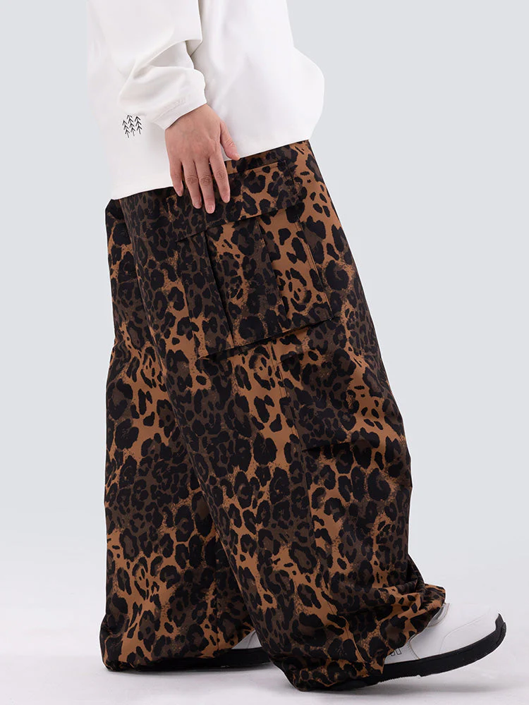 Women's Mountain Chill Freestyle Prime Baggy Leopard Snowboard Pants - Image 5
