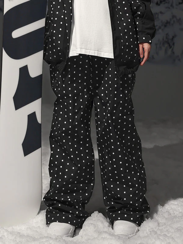Women's Mountain Fancy Polka Dot Stars Freestyle Snow Pants - Image 5