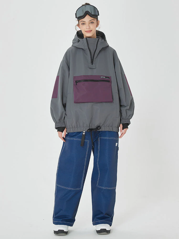Women's Mountain Freerider Freestyle Snowsuits Baggy Snowboard Suit - Image 6