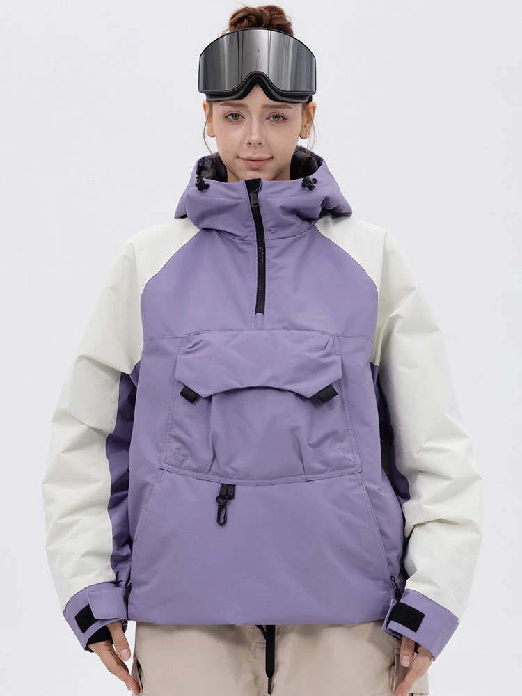 Women's Mountain Freestyle Cargo Pocket Bomber Camo Snowboard Jacket - Image 15