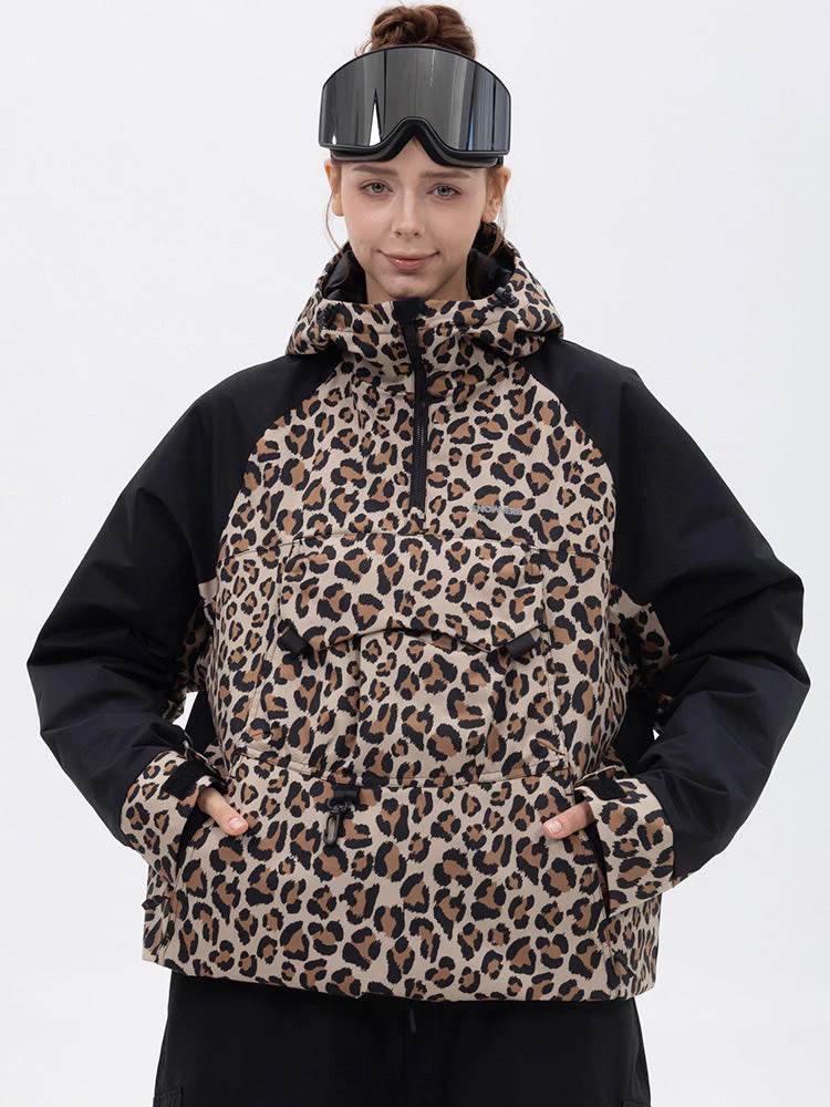 Women's Mountain Freestyle Cargo Pocket Bomber Camo Snowboard Jacket - Image 3