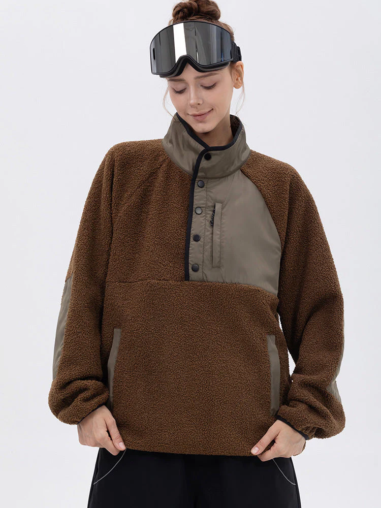 Women's Mountain-Ready Faux Sherpa Adventure Pullover Warm Fleece Sweater - Image 3