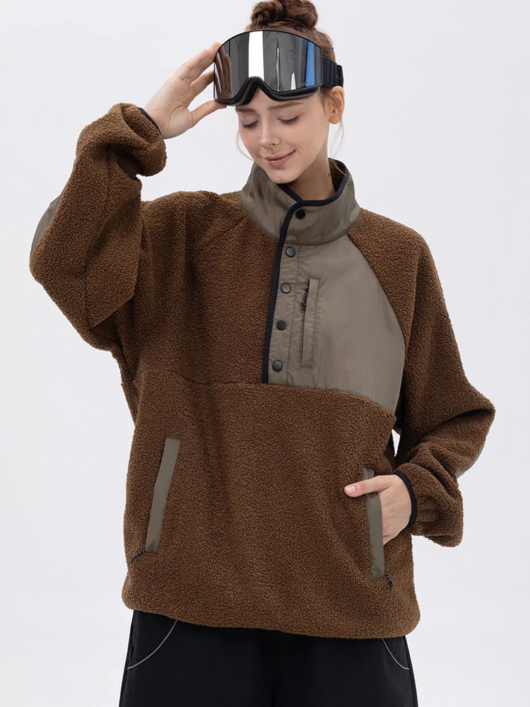 Women's Mountain-Ready Faux Sherpa Adventure Pullover Warm Fleece Sweater - Image 4