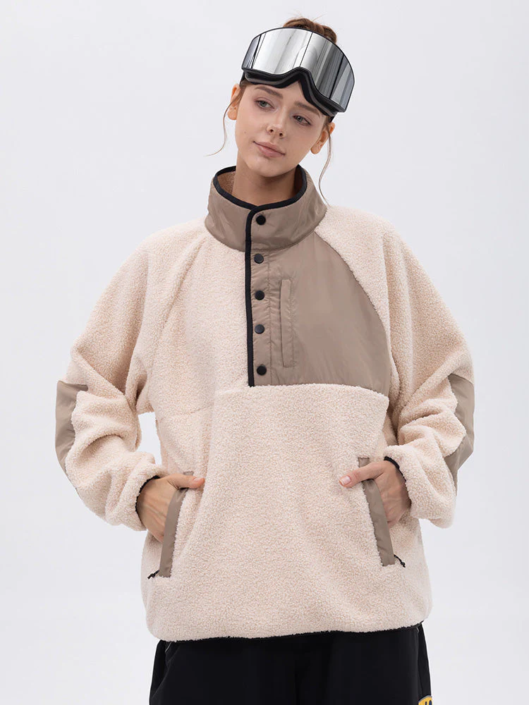 Women's Mountain-Ready Faux Sherpa Adventure Pullover Warm Fleece Sweater - Image 6