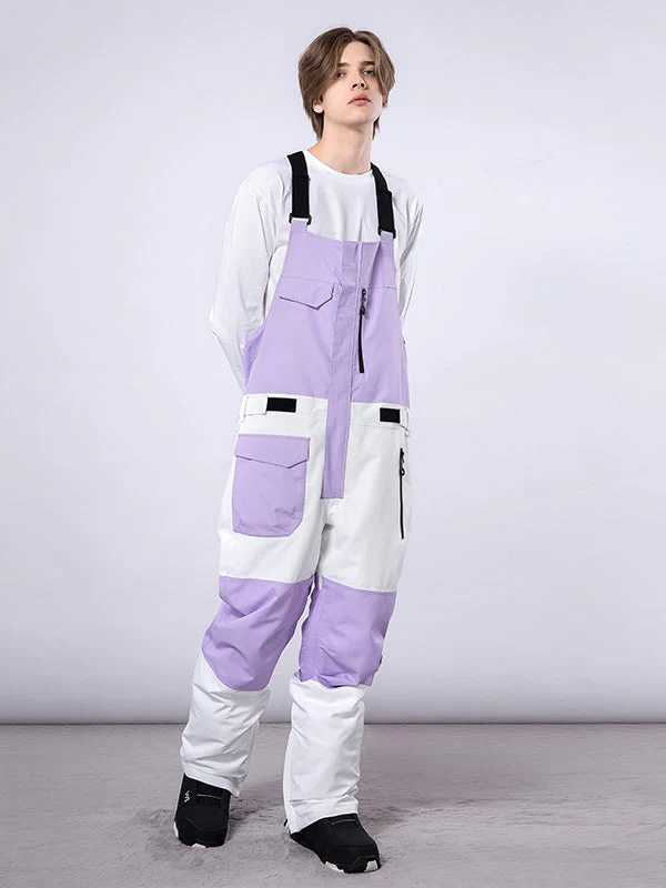 Women's Mutu Snow Winter Moment Block Snow Bibs Pants - Image 2