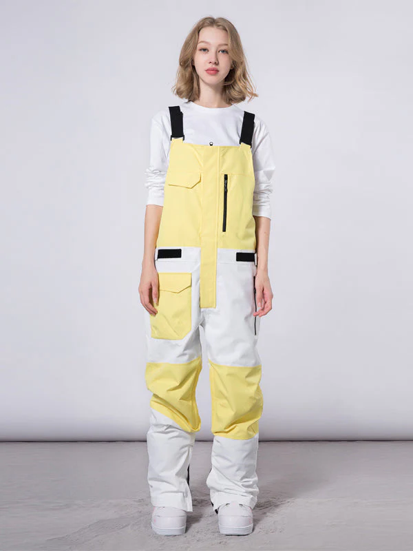 Women's Mutu Snow Winter Moment Block Snow Bibs Pants - Image 5