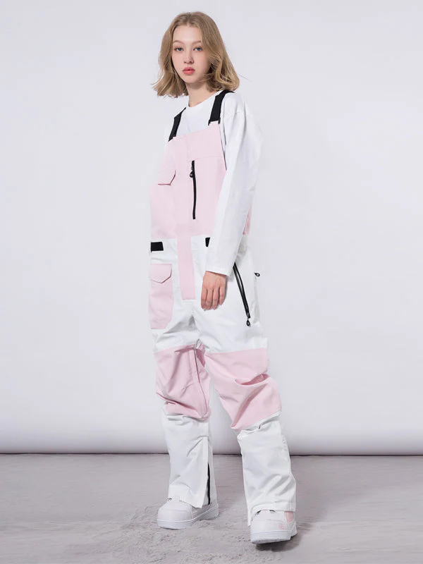 Women's Mutu Snow Winter Moment Block Snow Bibs Pants - Image 9