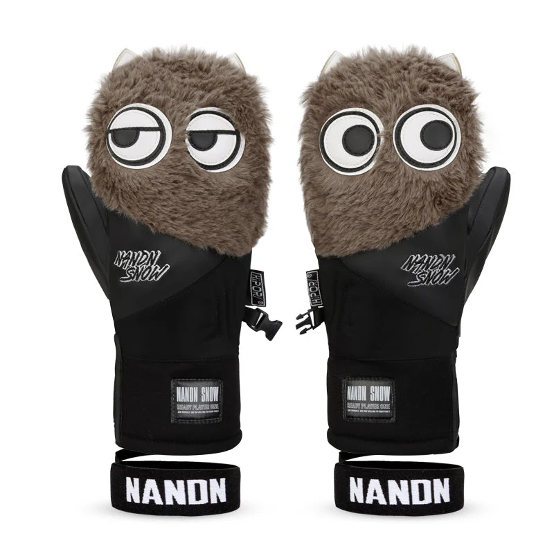 Women's Nandn Snow Mascot Furry Snowboard Gloves Winter Mittens - Image 4