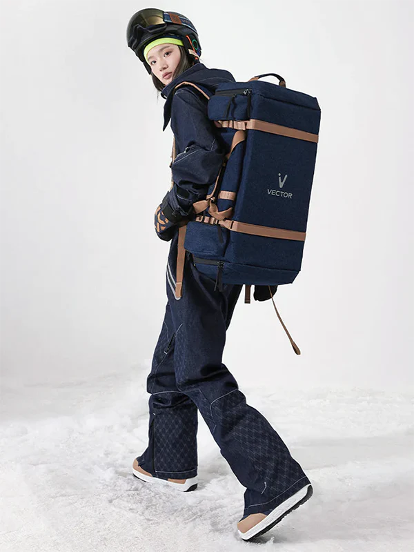 Women's Vector Nebula Spliced Denim Snowsuit One Piece - Image 2