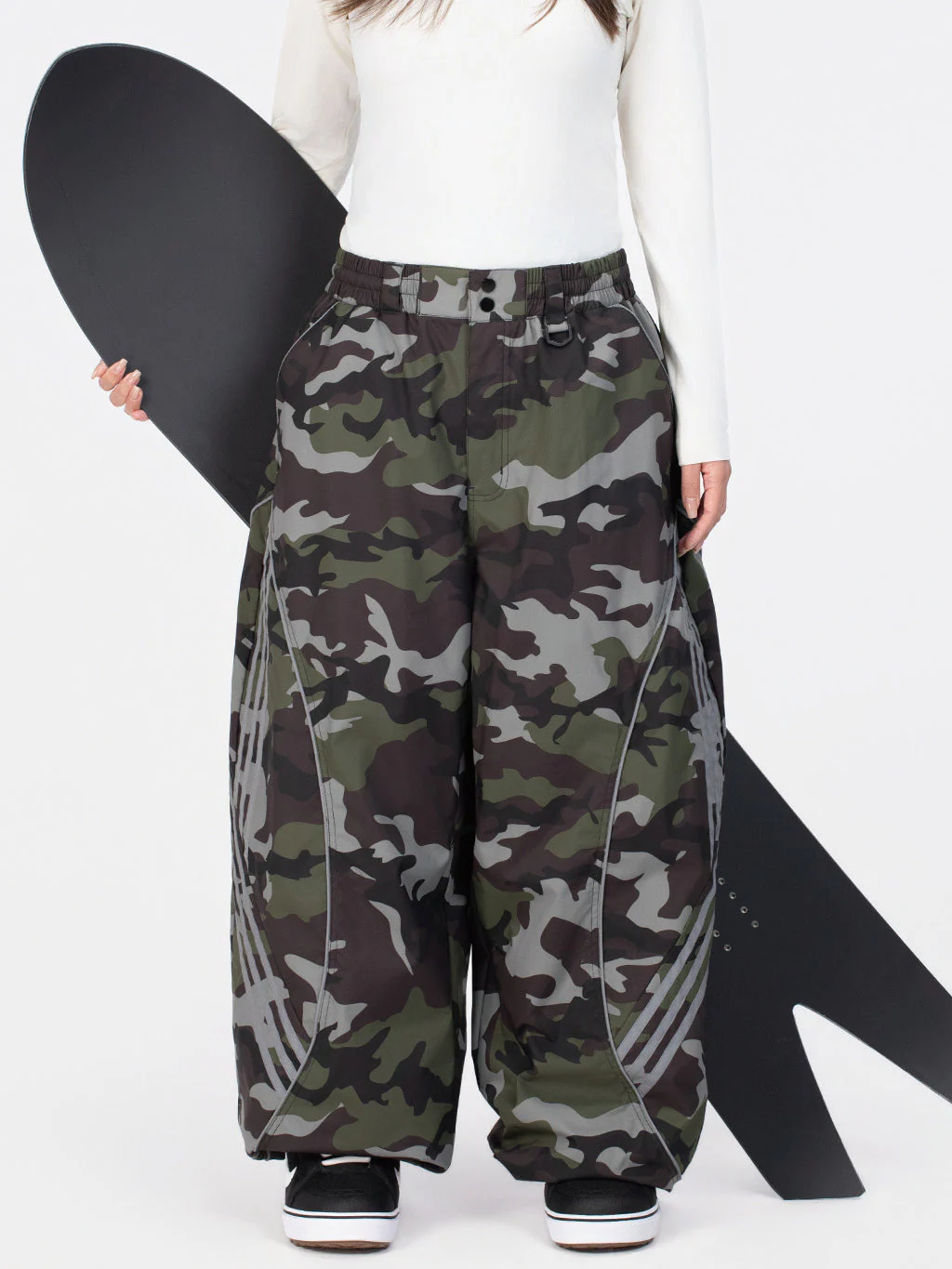 Women's Nightline Park Rider Reflective Curve Baggy Snow Pants - Image 20