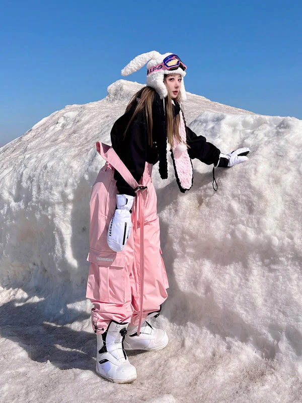 Women's North White Snowrush 3L Bibs Overall with One-shoulder Strap - Image 8