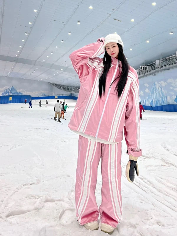 Women's North White Velvet Snow Jacket & Pants Set - Image 6