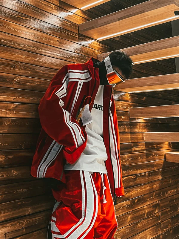 Women's North White Velvet Snow Jacket & Pants Set - Image 9