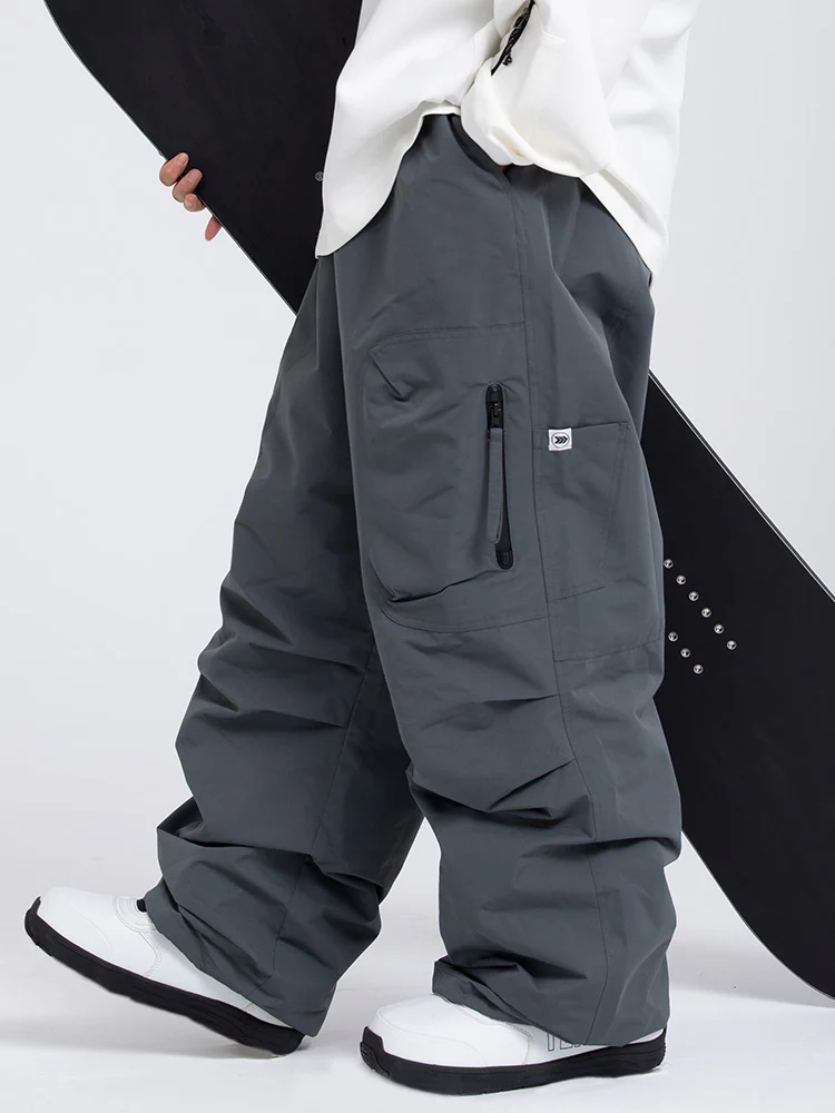Women's Prime Mountain Baggy Snow Pants with Dual Side Cargo Pockets - Image 11